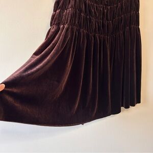 Grace Elements Skirt Women’s Size 10 Velour Brown Ruching Academia Fall School